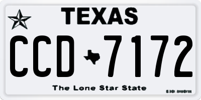 TX license plate CCD7172