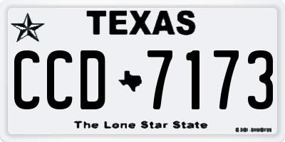 TX license plate CCD7173
