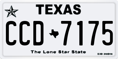 TX license plate CCD7175