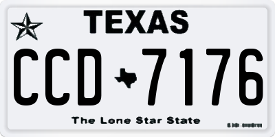TX license plate CCD7176