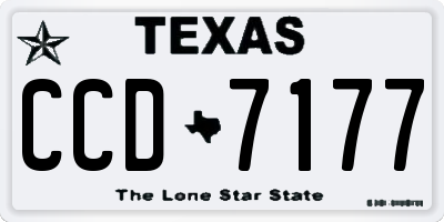 TX license plate CCD7177