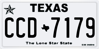 TX license plate CCD7179