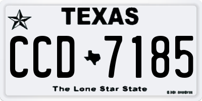 TX license plate CCD7185