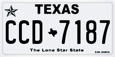 TX license plate CCD7187