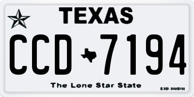 TX license plate CCD7194