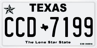 TX license plate CCD7199