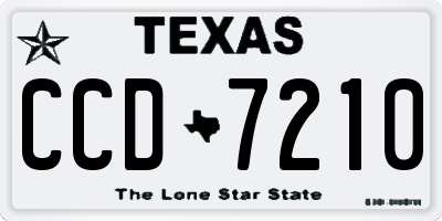 TX license plate CCD7210