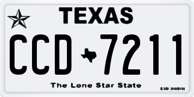 TX license plate CCD7211