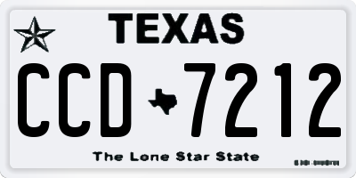 TX license plate CCD7212