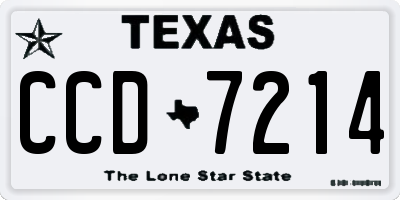 TX license plate CCD7214