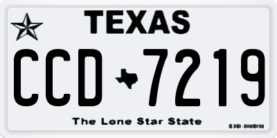 TX license plate CCD7219