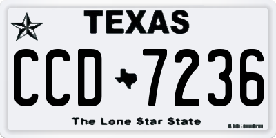 TX license plate CCD7236