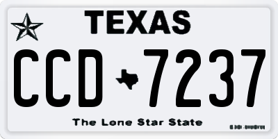 TX license plate CCD7237