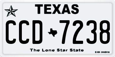 TX license plate CCD7238