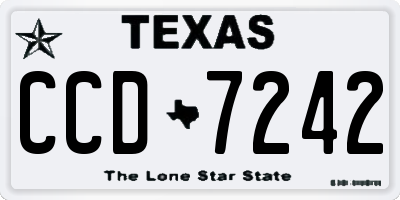 TX license plate CCD7242