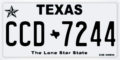 TX license plate CCD7244
