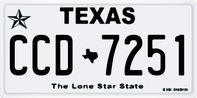 TX license plate CCD7251
