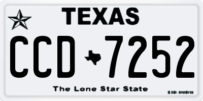TX license plate CCD7252