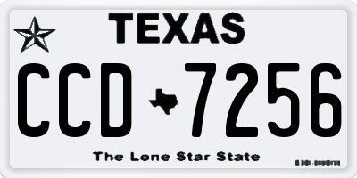 TX license plate CCD7256