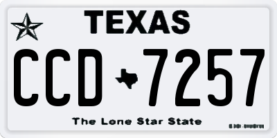 TX license plate CCD7257