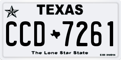 TX license plate CCD7261