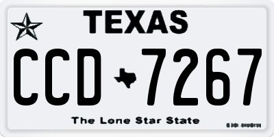 TX license plate CCD7267