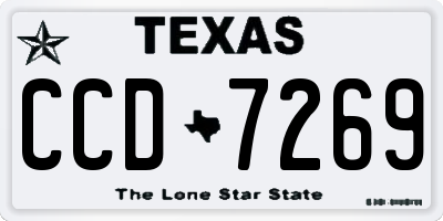TX license plate CCD7269