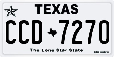 TX license plate CCD7270