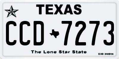 TX license plate CCD7273