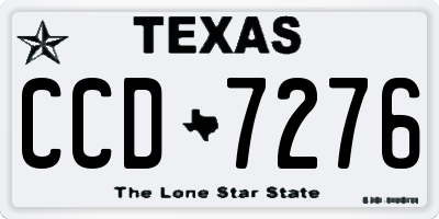 TX license plate CCD7276