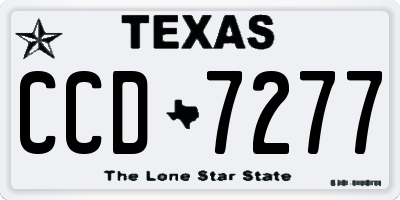 TX license plate CCD7277