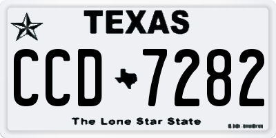 TX license plate CCD7282