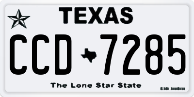TX license plate CCD7285