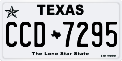 TX license plate CCD7295