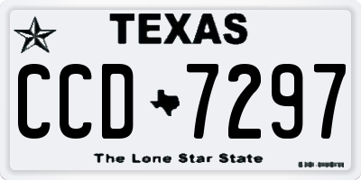 TX license plate CCD7297