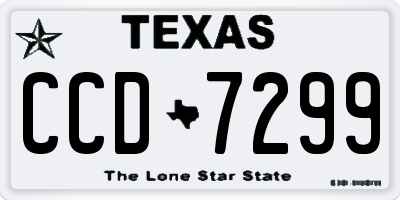 TX license plate CCD7299