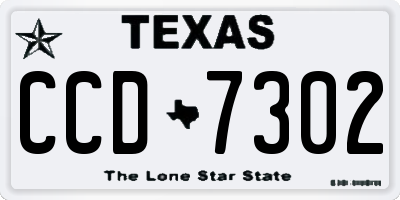 TX license plate CCD7302
