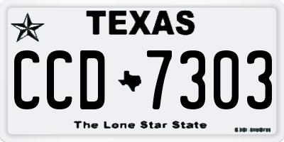 TX license plate CCD7303