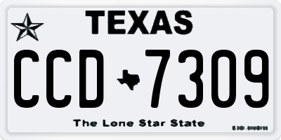 TX license plate CCD7309