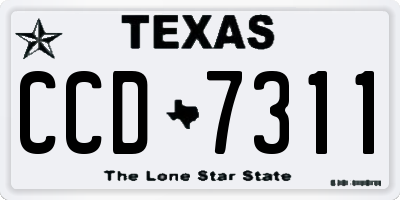TX license plate CCD7311