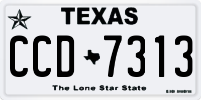 TX license plate CCD7313