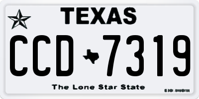 TX license plate CCD7319