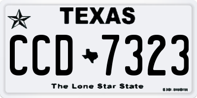 TX license plate CCD7323