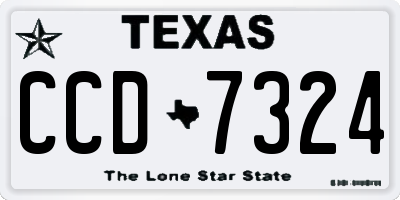 TX license plate CCD7324
