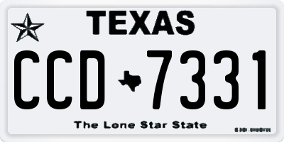 TX license plate CCD7331