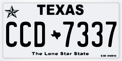 TX license plate CCD7337