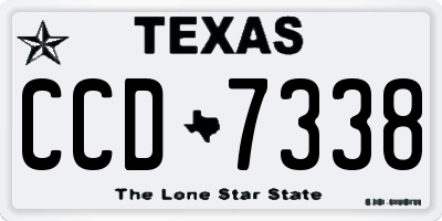 TX license plate CCD7338