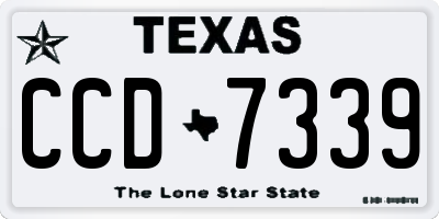 TX license plate CCD7339