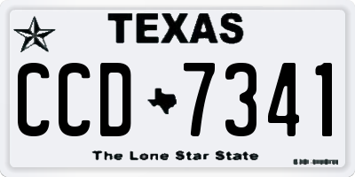 TX license plate CCD7341