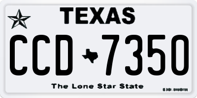 TX license plate CCD7350